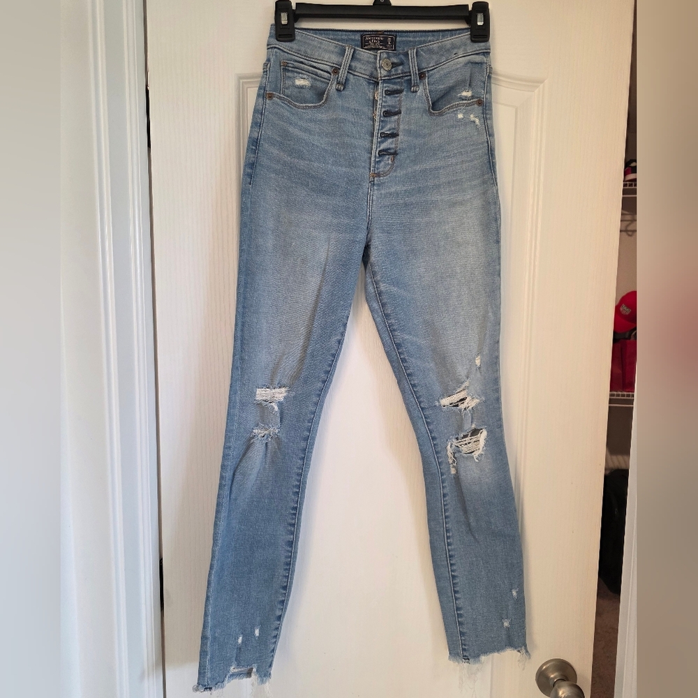 Abercrombie Light Blue Distressed Jeans